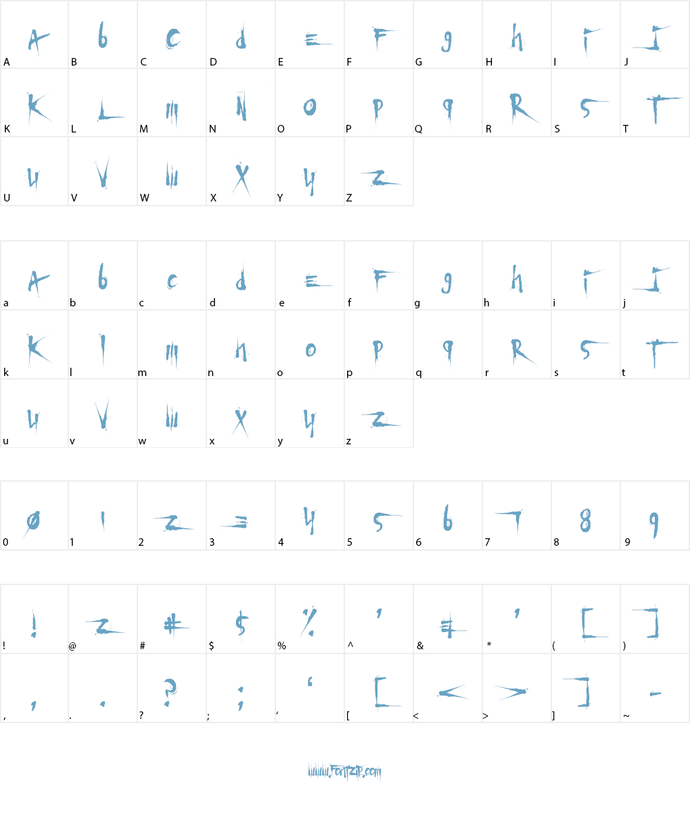 X Termination Font Character